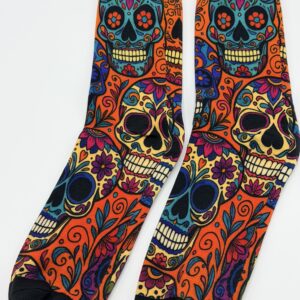 Цветни чорапи с 3D дигитален печат - Santa Muerte style